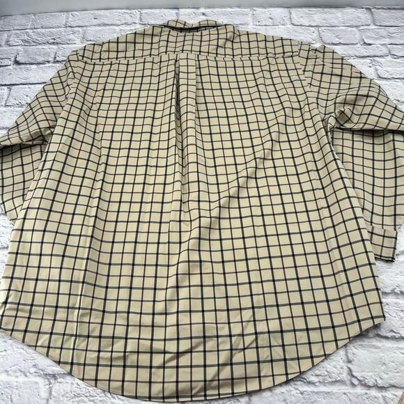 BROOKS BROTHER Men's Non Iron Button Down Shirt‎ Size XL Tan Plaid Long Sleeve - Picture 9 of 9